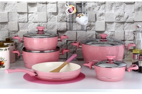 Oncu Ceramic 9 Pcs Cookware Set